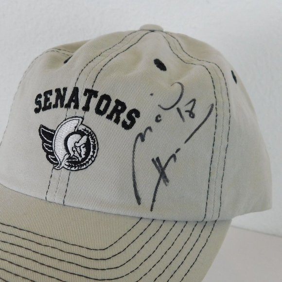 Marian Hossa Signed Ottawa Senators NHL Hockey One Size Gray Trucker Cap Vintage